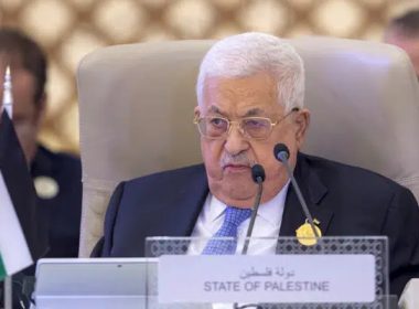 In this photo provided by Saudi Press Agency, SPA, Palestinian President Mahmoud Abbas attends the Arab summit in Jeddah, Saudi Arabia, on May 19, 2023. (Saudi Press Agency via AP)
