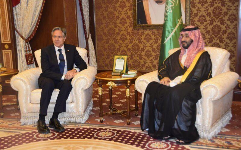 U.S. Secretary of State Antony Blinken met with Saudi Crown Prince Mohammed bin Salman in Jeddah on Tuesday. Photo courtesy Antony Blinken