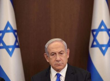Israeli Prime Minister Benjamin Netanyahu attends the weekly cabinet meeting at the prime minister's office in Jerusalem, 25 June 2023. ABIR SULTAN/Pool via REUTERS