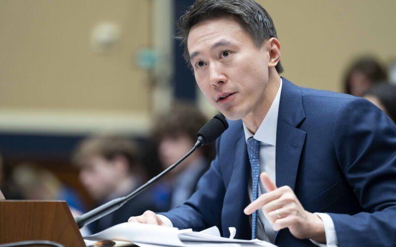 In March in the United States, TikTok CEO Shou Zi Chew addressed congressional lawmakers on Capitol Hill as he tried to convince them of the personal-data safety of using TikTok. Some U.S. lawmakers, though, were not convinced by his testimony and told him so at the hearing. File Photo by Bonnie Cash/UPI