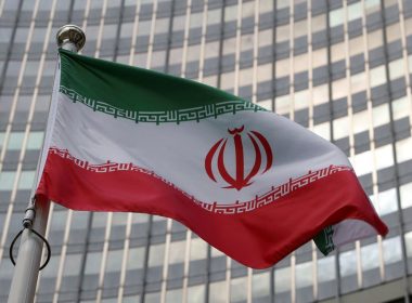 The Iranian flag flutters in front of the International Atomic Energy Agency (IAEA) organisation's headquarters in Vienna, Austria, June 5, 2023. REUTERS