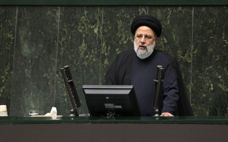 Iranian President Ebrahim Raisi speaks during a parliament meeting in Tehran, Iran, January 22, 2023. Majid Asgaripour/WANA (West Asia News Agency) via REUTERS/File Photo