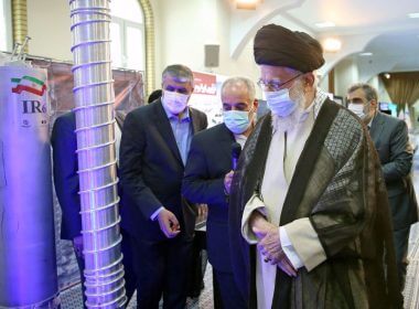 Iran's Supreme Leader Ayatollah Ali Khamenei visits the Iranian centrifuges in Tehran, Iran June 11, 2023. Office of the Iranian Supreme Leader/WANA (West Asia News Agency) via REUTERS/File Photo