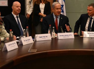 Prime Minister Benjamin Netanyahu (C) addresses a meeting of the Knesset Foreign Affairs and Defense Committee on June 13, 2023 (Haim Tzach/GPO)