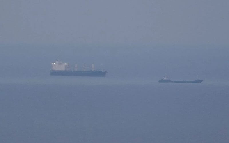 Grain ships carrying Ukrainian grain are seen in the Black Sea, amid Russia's attack on Ukraine, near Ukrainian port of Odesa, Ukraine October 30, 2022. REUTERS