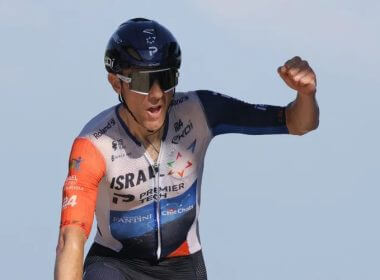 Canadian Michael Woods (Israel Premier Tech) wins stage 9 of the Tour de France. THOMAS SAMSON / AFP