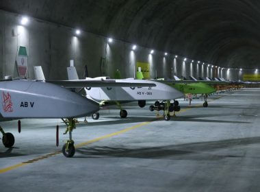 Drones are seen at an underground site at an undisclosed location in Iran, in this handout image obtained on May 28, 2022. Iranian Army/WANA (West Asia News Agency)/Handout via REUTERS