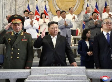 North Korean leader Kim Jong Un presides over a military parade celebrating the 70th anniversary of the victory in the Fatherland Liberation War (Korean War) on Thursday. File Photo by KCNA/UPI