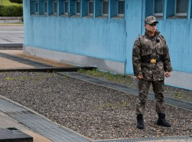 A U.S. soldier on a private tour crossed the military demarcation line separating separating the two Koreas in to North Korea without authorization Tuesday. File Photo by Keizo Mori/UPI