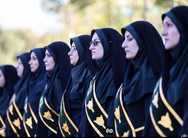 Women police officers of the Islamic Republic of Iran line up for a morning ceremony in 2019. Photo: M. Hossein Movahedinajad / Wilkimedia