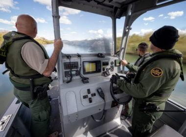 Yuma Sector Border Patrol Agents patrol the Colorado River near Yuma, Ariz., on Feb. 22, 2019. (U.S. Customs and Border Protection photo by Jerry Glaser)