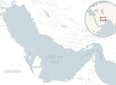 This is a locator map for the Persian Gulf and its surrounding countries. (AP Photo)