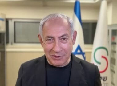 A screenshot from a video posted by Israeli Prime Minister Benjamin Netanyahu. Courtesy Benjamin Netanyahu