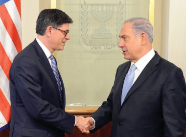 Prime Minister Benjamin Netanyahu meets with then-secretary of the U.S. Treasury Jack Lew, in Jerusalem, in 2014. (photo credit: Matty Stern/US Embassy Tel Aviv/Flash90)