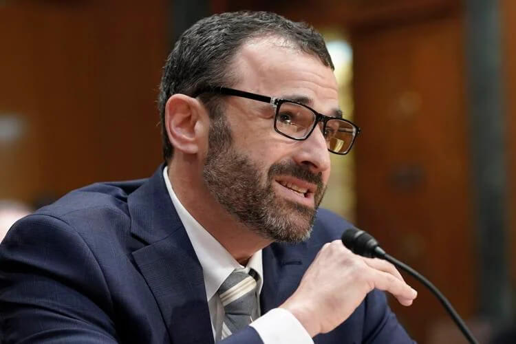 Daniel Werfel testifies before the Senate Finance Committee during his confirmation hearing to be the Internal Revenue Service Commissioner, Wednesday, Feb. 15, 2023, on Capitol Hill in Washington. Mariam Zuhaib | AP
