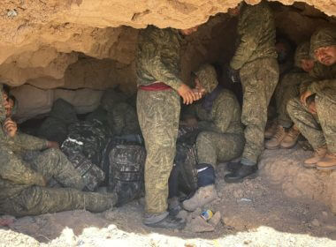 Thirty-six mostly single military age men from Mexico, Colombia and Guatemala wearing camouflage were apprehended after illegally entering the U.S. found hiding in a cave in a remote area of Culberson County. Texas Department of Public Safety Operation Lone Star