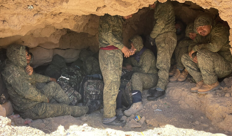 Thirty-six mostly single military age men from Mexico, Colombia and Guatemala wearing camouflage were apprehended after illegally entering the U.S. found hiding in a cave in a remote area of Culberson County. Texas Department of Public Safety Operation Lone Star