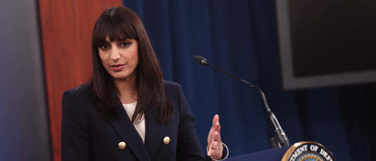 Pentagon Deputy Spokesperson Sabrina Singh holds a press briefing at the Pentagon on January 26, 2023 in Arlington, Virginia. Kevin Dietsch/Getty Images