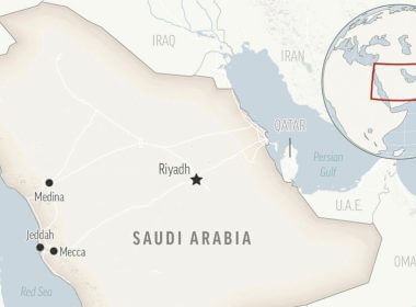 This is a locator map for Saudi Arabia with its capital, Riyadh. (AP Photo)