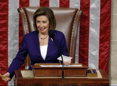 In this image from House Television, House Speaker Nancy Pelosi of Calif., announces final passage of the bill with protections for same-sex marriages, on the House Floor on Thursday, Dec. 8, 2022, in Washington. The bipartisan legislation, which passed 258-169, would also protect interracial unions by requiring states to recognize legal marriages regardless of 'sex, race, ethnicity, or national origin.' HOGP / Via AP