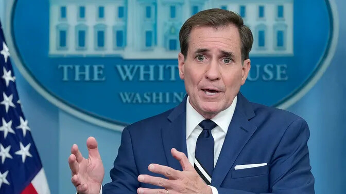 National Security Council spokesman John Kirby speaks during the daily briefing at the White House in Washington, Tuesday, June 6, 2023. (AP Photo/Susan Walsh)