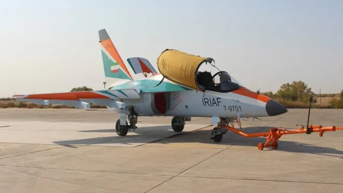 One of the two Yak-130 delivered to the IRIAF (Tasnim News)