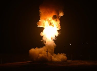 An unarmed U.S. Air Force Minuteman III intercontinental ballistic missile was launched early Wednesday in an operational test at Vandenberg Air Force Base, Calif. Photo courtesy Vandenberg Space Force