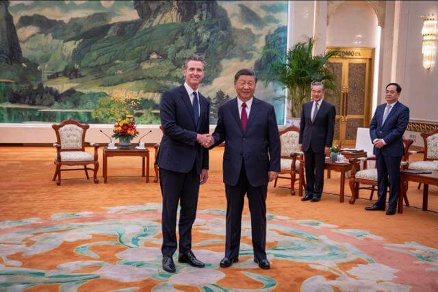 Governor Gavin Newsom meets with President Xi Jinping in Beijing on October 25, 2023. Office of Governor Gavin Newsom