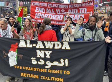 Democratic Socialists of America protest in solidarity with the Palestinians in New York City on Oct. 8, 2023. Per the NYPD, some 1,000 protesters attended the rally. (Peter Gerber for Fox News Digital)