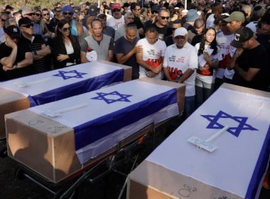 Funerals in Israel following the massacres by Hamas. Getty