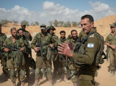 IDF Chief of Staff Lt. Gen. Herzi Halevi speaks to troops in southern Israel on October 15, 2023. (IDF)