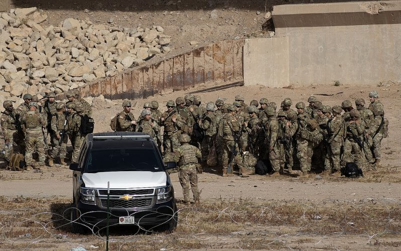 Texas National Guard members at the U.S.-Mexico border | Shutterstock