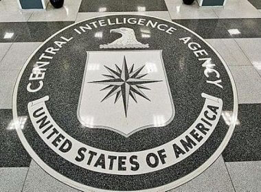 The seal of the CIA at the agency's headquarters in Virginia.