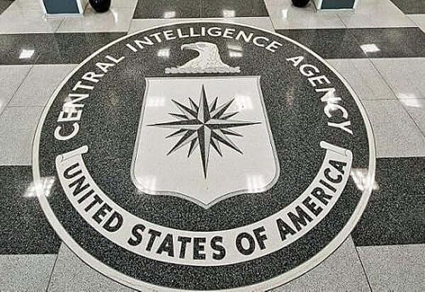 The seal of the CIA at the agency's headquarters in Virginia.