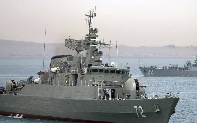 The Alborz warship has entered the Red Sea via the Bab al-Mandab Strait. AP