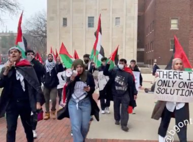 University of Michigan anti-Israel protesters. freebeacon.com