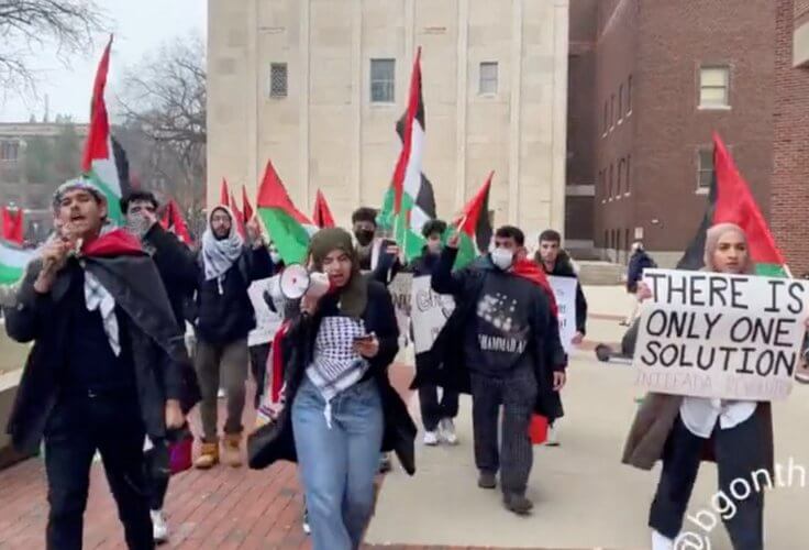 University of Michigan anti-Israel protesters. freebeacon.com