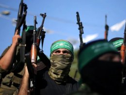 Hamas terrorists in Gaza. Reuters