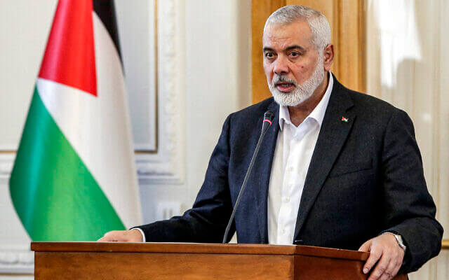 Ismail Haniyeh, the Doha-based political bureau chief of Hamas. AFP