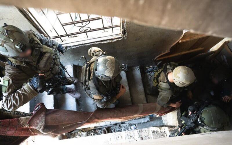 IDF troops in Gaza, in a photograph issued by the IDF on April 5, 2024. IDF