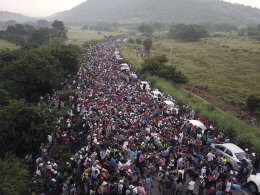 Migrants heading to the U.S. AP