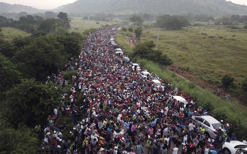 Migrants heading to the U.S. AP