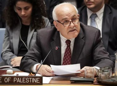 Palestinian U.N. representative Riyad Mansour. AFP