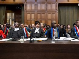 The South African legal team at the ICJ. icj-cij.org