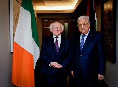 The President of Ireland, Michael Higgins meets Palestinian leader Mahmoud Abbas in 2022. president.ie