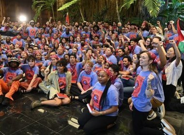 Activists from the U.S. traveled with the People’s Forum and met with Cuban President Miguel Díaz-Canel on May Day, or International Workers’ Day on May, 2023 | Estudios Revolución