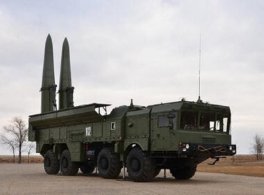 An Iskander tactical missile system in Russia. Russian Ministry of Defense