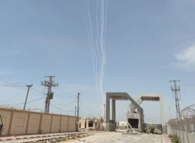 Rockets are seen launched at Israel from the Rafah area in the southern Gaza Strip, May 26, 2024. twitter.com