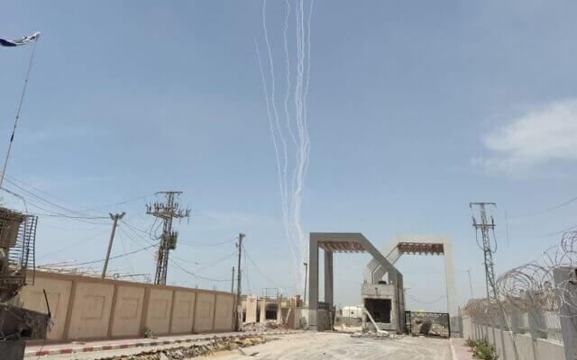 Rockets are seen launched at Israel from the Rafah area in the southern Gaza Strip, May 26, 2024. twitter.com