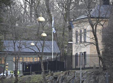 Israel's embassy in Stockholm. AP